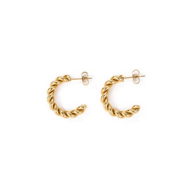 Twisted Ohrringe Gold 20mm