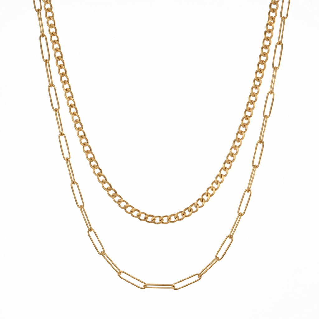 Parallel Halskette Gold