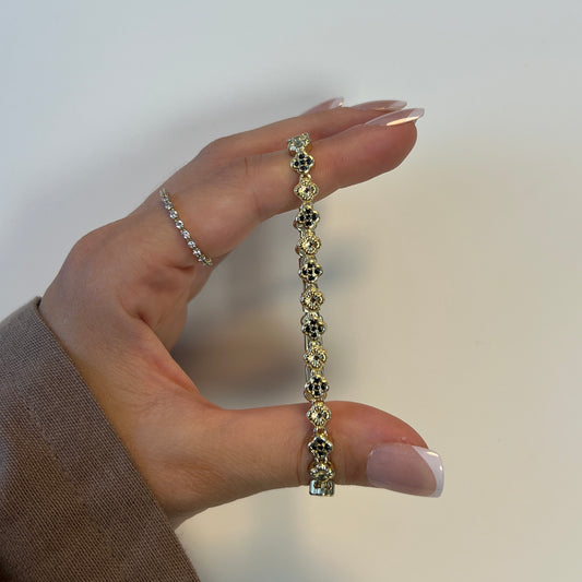 Noir Clover Armband