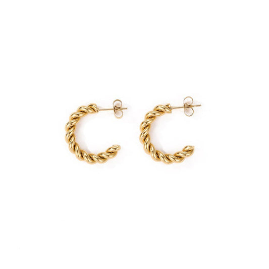 Twisted Ohrringe Gold 20mm