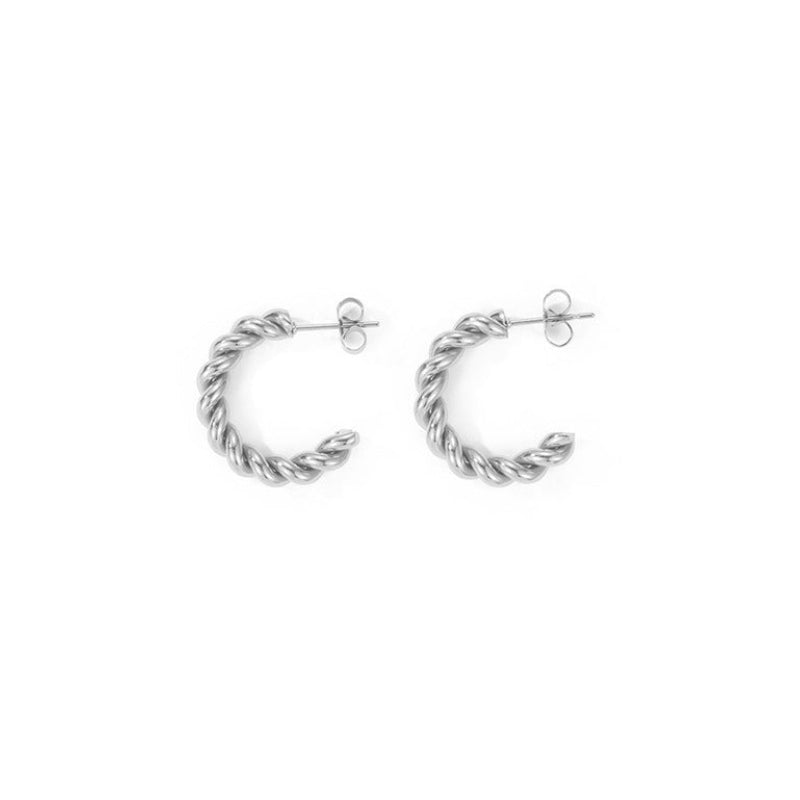 Twisted Ohrringe Silber 20mm