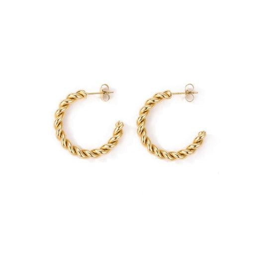 Twisted Ohrringe Gold 25mm
