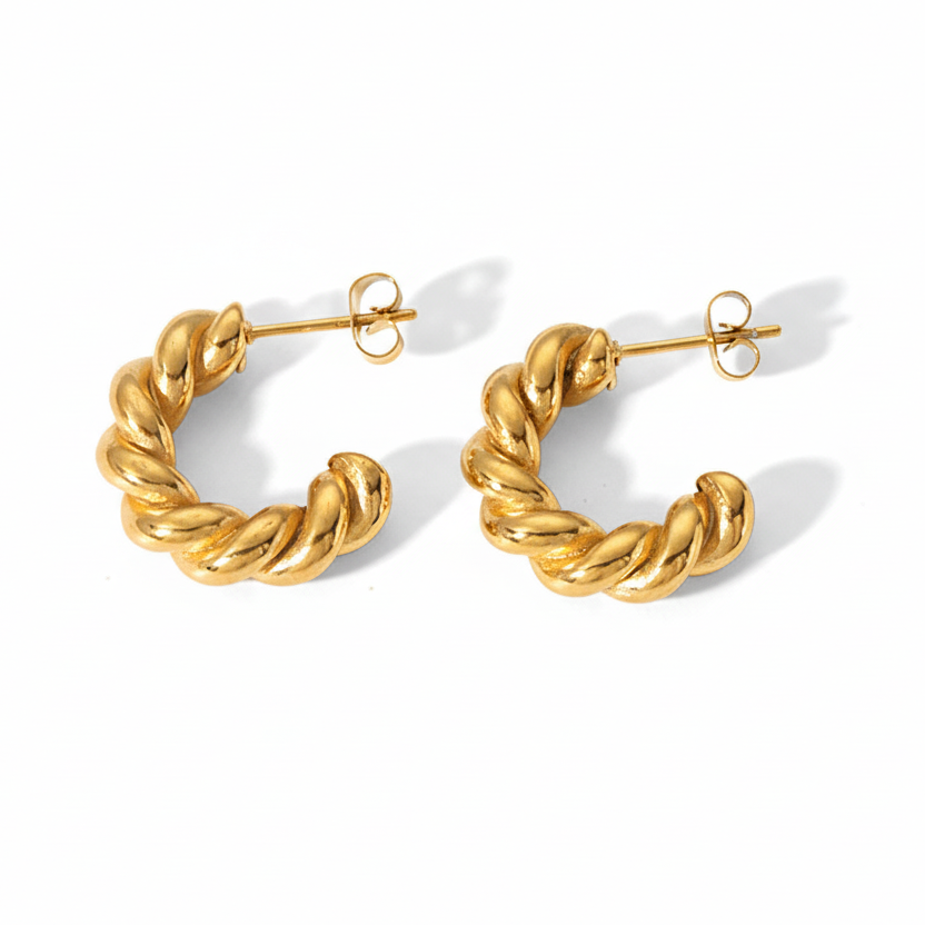 Twisted Ohrringe Gold Small