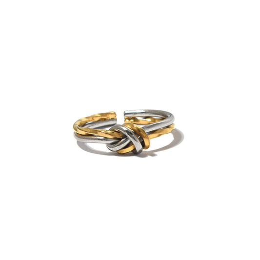 Unison Knoten Ring Gold Silber