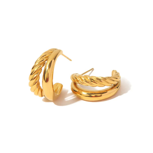 Lana Twist Gold Earrings