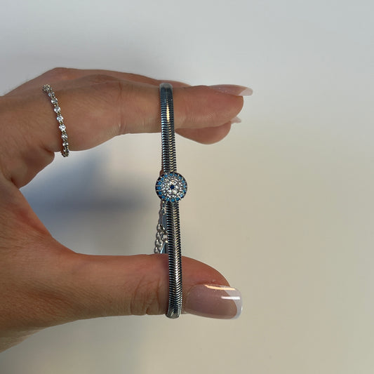 Nazar Snake Silber Armband