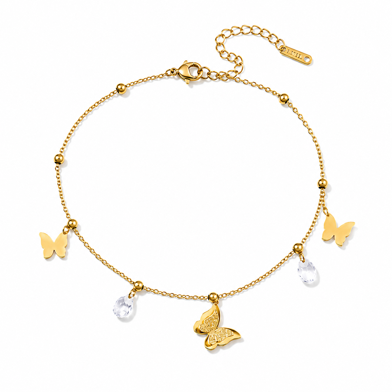 Butterfly Glow Fußkette