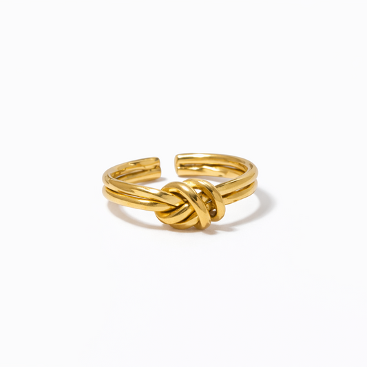 Unison Knoten Ring Gold