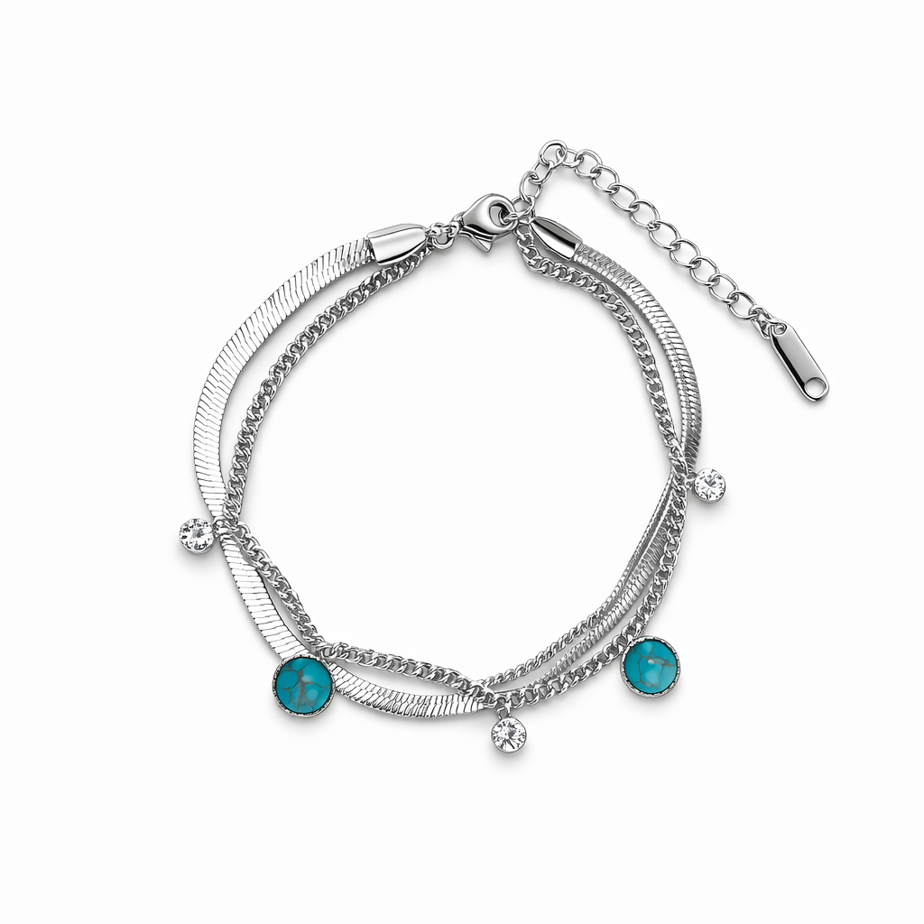 Turquoise Charm Armband