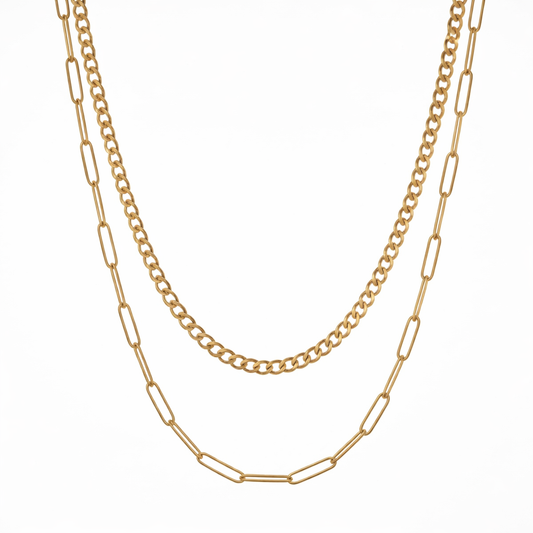 Parallel Halskette Gold