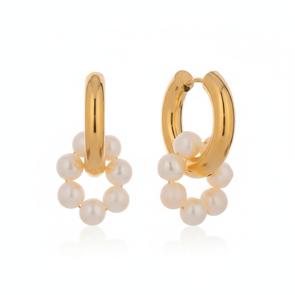 Pearl Hoops Ohrringe