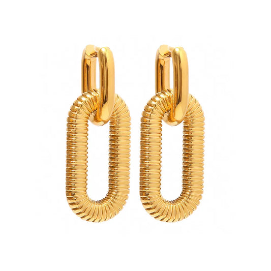 Riffle Ohrringe Gold