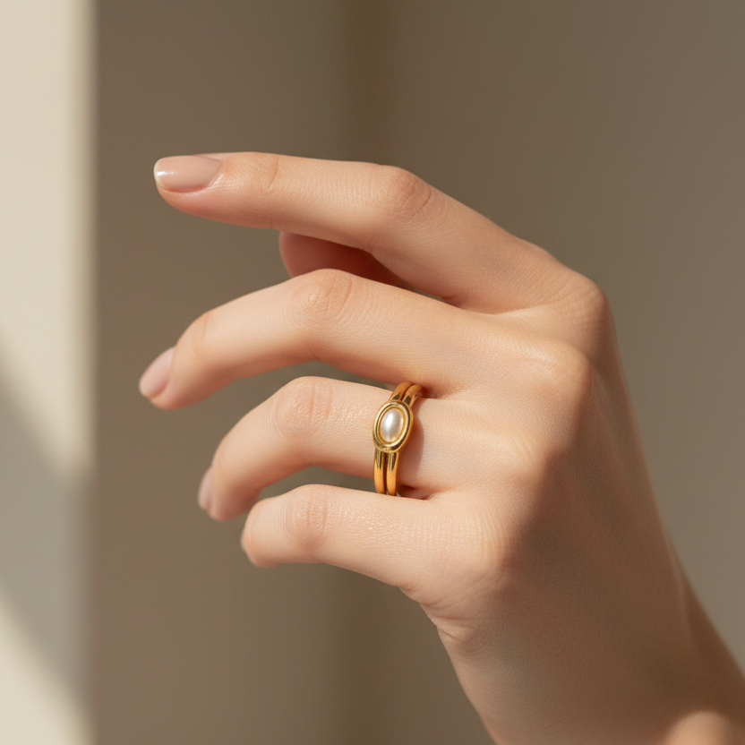 Pearl Ring Gold