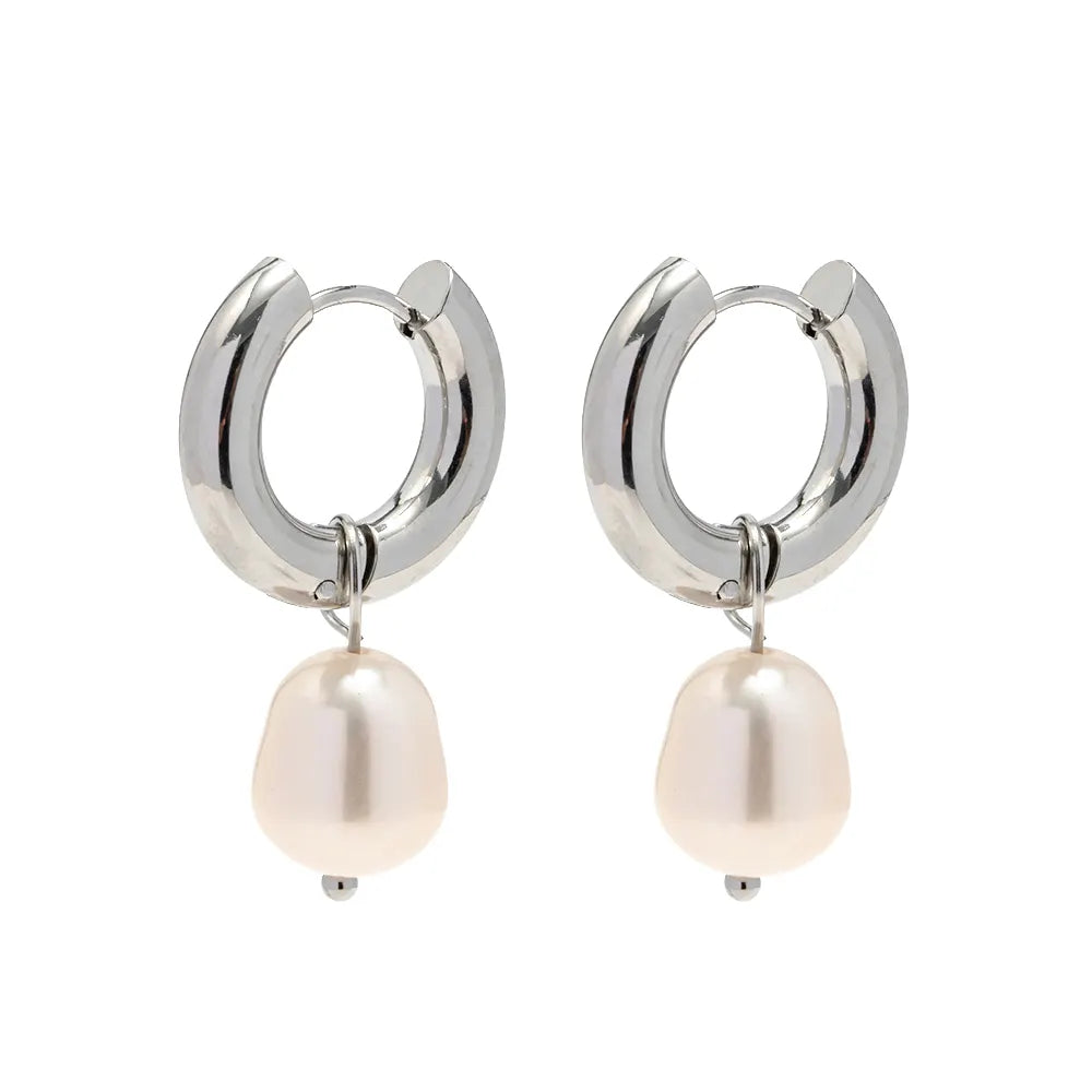 Boni Hoop Perle Silber