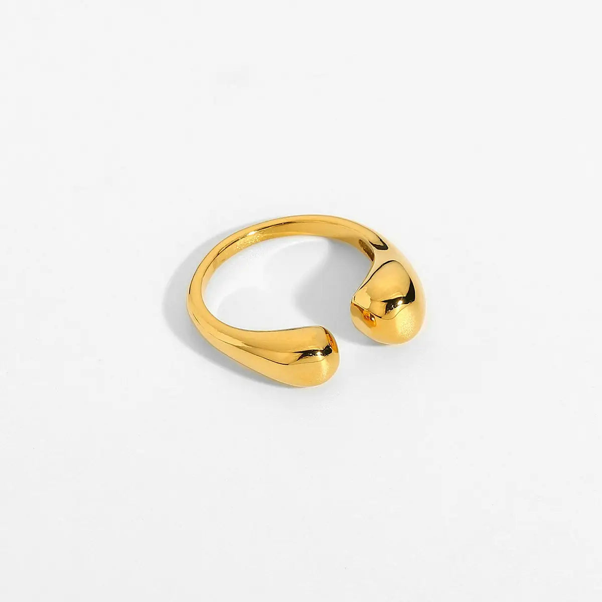 Two Drop Opening Ring Gold
